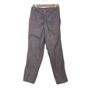 Free People Linen Blend Twisted Knot Elastic Waist Pull On Pant Size M Lagenlook